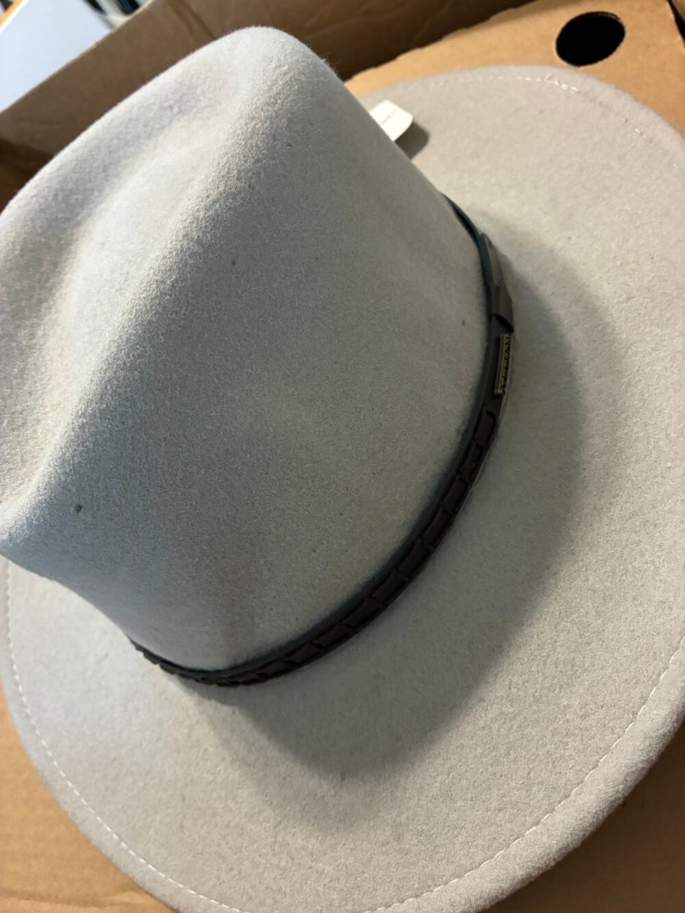 Stetson Sturgis Crushable Hat - Light Gray, Size XL